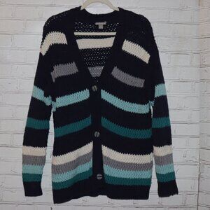 🧶 Striped Knit Cardigan · Falls Creek · L/XL 🧶